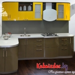 фото Кухня с крашеными фасадами RAL 1004 - 7013