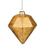 фото Декоративное изделие шар стеклянный 8*10 см. цвет: золото с коричневым Dalian Hantai (862-074)