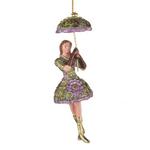 фото Елочная игрушка "леди с зонтом" 14 см. без упак. Markalex Creative (130-208)