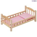 Фото №3 Классическая кроватка для кукол, розовый текстиль (PFD116)