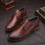 фото 2015 летом Новый корейский Туфли повседневные мужские резные обувь ручной работы бизнесменов моды обувь Англии мужская обувь