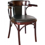 фото Деревянное венское кресло Роза с мягким сидением и спинкой