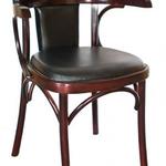 фото Деревянное Венское кресло Роза с мягкой спинкой .