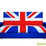 фото Диван Британский флаг - 3 (синяя экокожа)