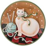 фото Панно настенное "кошка" диаметр=21 см. высота=3,5 см. Hebei Grinding (59-222)