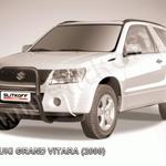 фото Slitkoff Кенгурятник d57 высокий черный SUZUKI GRAND VITARA (2008) 3 doors