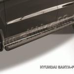 фото Slitkoff Пороги d57 труба черные HYUNDAI SANTA-FE (2010)