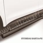 фото Slitkoff Пороги d76 труба черные HYUNDAI SANTA-FE (2012)
