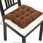 фото Сиденье для стула вельвет коричневый , 40х40 см, 100 проц. полиэстер