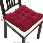 фото Сиденье для стула вельвет красный , 40х40 см, 100 проц. полиэстер