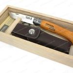 фото Складной нож Opinel серии Tradition №08 с чехлом, в деревянной коробке Материал Углеродистая сталь
