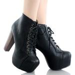 фото Speed Limit 98 Womens Rosa Chunky High Heel Lace Up Ankle Boot Bootie