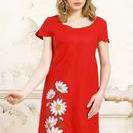 фото Платье 6742. Красный 46 размер