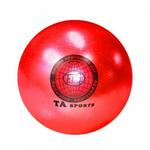 фото Мяч для художественной гимнастики 19см 400г, красный с блестками, T9 (4622)