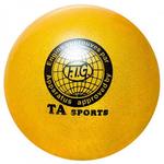 фото Мяч для художественной гимнастики sport 19 см, жёлтый с блестками (2184)