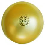 фото Мяч для художественной гимнастики 19см 400г, золотой, АВ2801 (7667)