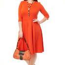 фото Платье 2-007Д Оранжевый 44 размер