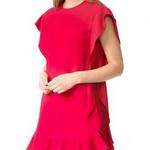 фото RED Valentino Платье с оборками из крепа