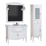 фото Il Tempo Del Комплект мебели для ванной комнаты на 100 см с пеналом (цвет Velluto Bianco - бархатный белый).