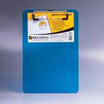 фото Доска-планшет BRAUBERG "Energy" (БРАУБЕРГ "Энерджи"), с верхним прижимом, А5, 15,5х22,8 см, пластик, 2 мм, синяя