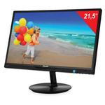 фото Монитор LED 21,5" (55 см) PHILIPS 224E5QHSB, 1920x1080, AH-IPS, 16:9, DVI, D-Sub, 250 cd, 14 ms, черный