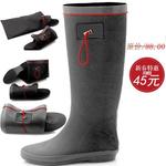 фото Складная торговля Обувь Серый дождь сапоги новый 2015 занос воды износ дождя сапоги для мужчин и женщин обувь