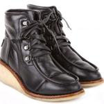 фото ALEXANDER HOTTO Черные женские ботинки бренда Alexander Hotto на шнуровке