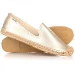 фото Слипоны женские Soludos Smoking Slipper Leather Metallic Platinum