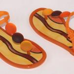фото MENGHI SHOES Оранжевые женские сандалии MENGHI из искусственного материала
