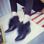 фото 16 новых осень и зимний досуг обувь ботильоны ботинки плоские высокие сапоги страуса maojian голова женщин сапоги Мартин сапоги