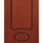 фото Межкомнатная шпонированная дверь "Глория", шпон fine line красное дерево. Полотно глухое.