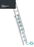 фото Лестница двухсекционная, выдвигаемая канатной тягой ЛВД-КТ-5