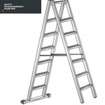 фото Лестница двухсекционная универсальная алюминиевая ЛДА-У-12
