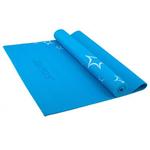 фото Коврик для йоги FM-102 PVC 173x61x0,6 см, с рисунком, синий (78625)