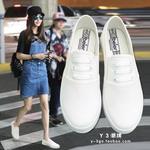 фото Джокер, не носить белые обувь женщины летом досуг, Корейская версия ленивый педаль обувь студент белый холст обувь женщин