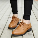 фото Перерыв кода Распродажа Женская обувь Обувь коричневый Корейской школы Ветер низкой дикие обувь плоскодонной обувь для девочек