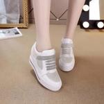 фото 2016 входят в корейской версии новых женщин стелс увеличивает отлива бурения Танкетка Обувь спортивная обувь для отдыха