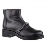 фото FABI Кожаные черные теплые ботинки на меху и с замком-молнией от бренда FABI