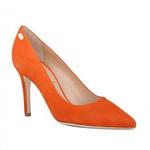 фото RENZI Замшевые оранжевые туфли-лодочки от бренда Renzi