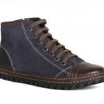 фото SHOES MARKET Зимние темно-синие замшевые ботинки от бренда Shoes Market