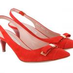 фото Vittorio Virgili Замшевые красные туфли с открытой пяткой от бренда Vittorio Virgili