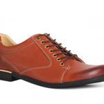 фото SHOES MARKET Рыжие кожаные простые ботинки от бренда Shoes Market
