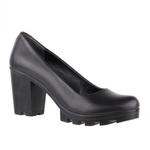 фото SHOES MARKET Кожаные модные туфли черного цвета на каблуке от турецкого бренда Shoes Market