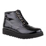 фото BALDININI Лаковые черные ботинки на шнуровке и молнии от бренда Baldinini