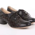 фото ZAMAGNI Ботинки из черной кожи с перфорацией от бренда Zamagni