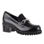 фото SITON Элегантные черные туфли из кожи на утолщенной подошве и каблуке от бренда Siton