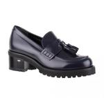 фото SITON Стильные темно-синие туфли из кожи на утолщенной подошве с каблуком от бренда Siton