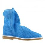 фото LORIBLU Ярко-голубые замшевые ботинки с завышенным голенищем от Loriblu