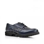 фото Francesco V Темно-синие кожаные ботинки с шипами от бренда Francesco V.