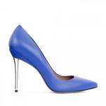 фото CORSOCOMO Туфли из кожи синего цвета на металлическом каблуке